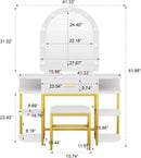 White Vanity Mirror with Lights and Table Set with Drawers, - myhomestore.com.pk