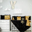 Baby Cot Set Black with Gold - myhomestore.com.pk