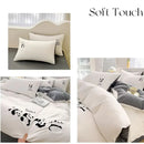 Embroidery Duvet Set( hello panda) - myhomestore.com.pk