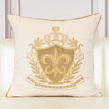 Royal Crest Embroidered Cushion Cover Style 1