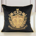 Royal Crest Embroidered Cushion Cover Style 1