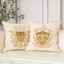 Royal Crest Embroidered Cushion Cover Style 2 - myhomestore.com.pk