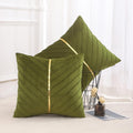 Pleated Cushion Cover With Golden RIbbon