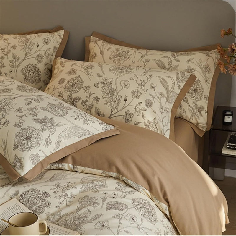 Floral Print Bedding Duvet Set