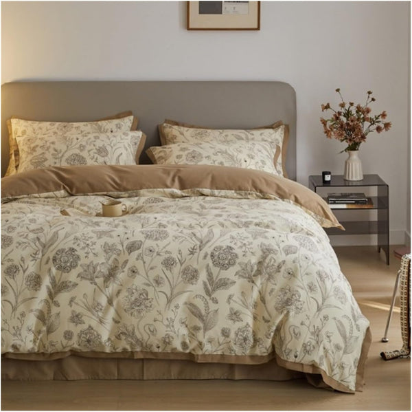 Floral Print Bedding Duvet Set