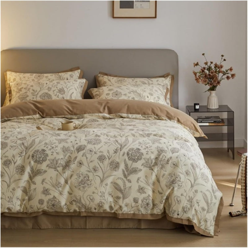 Floral Print Bedding Duvet Set