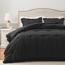 Black Ruffle Comforter Set - myhomestore.com.pk