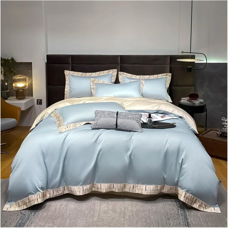 Border Line Embroidery Duvet Set