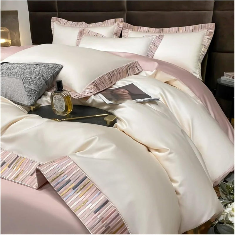 Border Line Embroidery Duvet Set