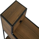 Table with Drawers ,Nightstand with Drawers and Shelf, Metal Frame End Table - myhomestore.com.pk