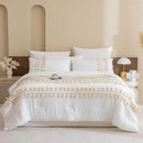 White Tassel Decor Duvet Set - myhomestore.com.pk