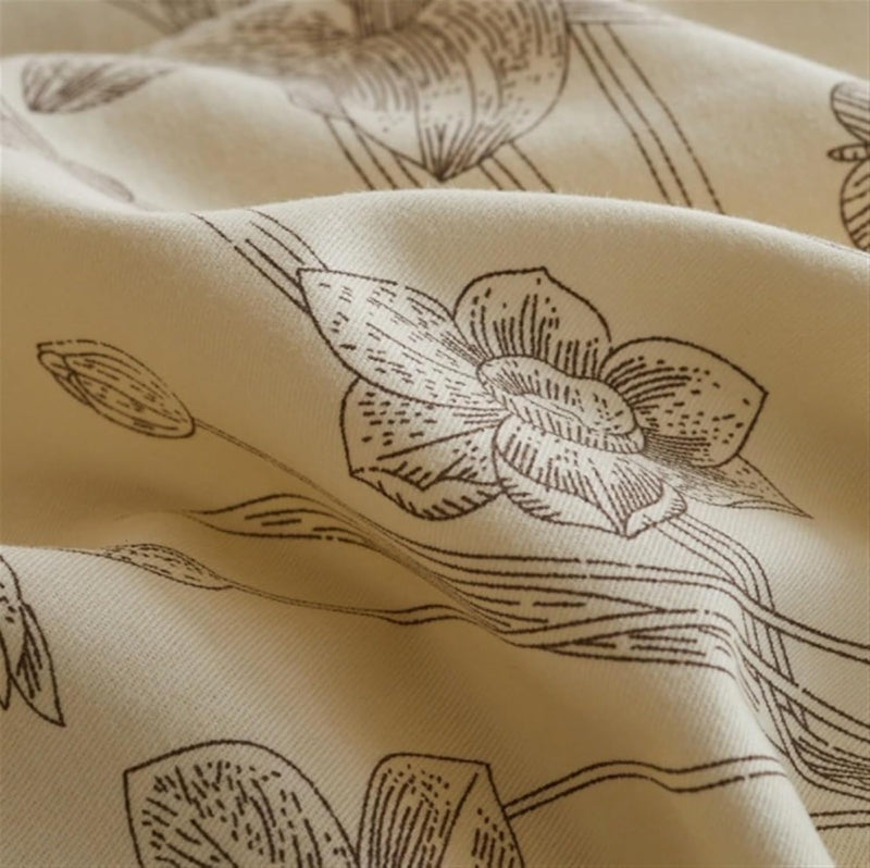 Floral Print Bedding Duvet Set