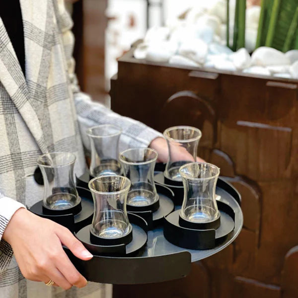 Metal Round Serving Tray