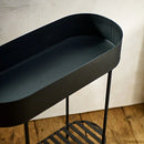 Oval Iron Plant Stand with Shelf - myhomestore.com.pk