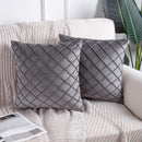 Velvet Pinch Pleated Cushion Cover - myhomestore.com.pk