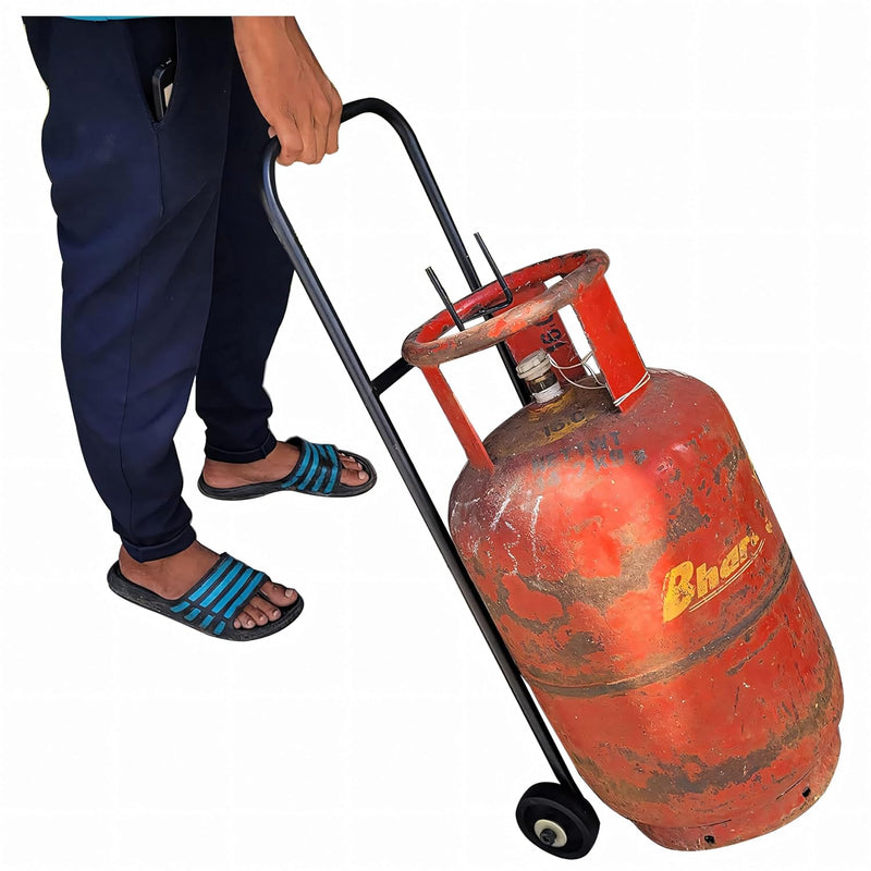 LPG Shifting Stand, Heavy Duty Gas Cylinder Carrying Trolley Without Touching,