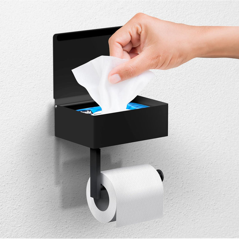 Toilet Paper Holder with Shelf