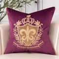 Royal Crest Embroidered Cushion Cover Style 1