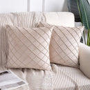 Velvet Pinch Pleated Cushion Cover - myhomestore.com.pk