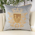 Royal Crest Embroidered Cushion Cover Style 2