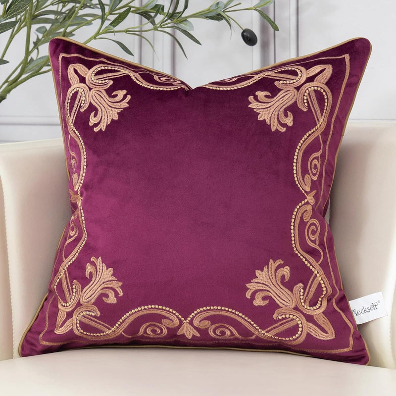 Royal Crest Embroidered Cushion Cover Style 3