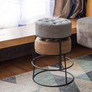 Leather Pouf Ottoman for Living Room, Vanity - myhomestore.com.pk