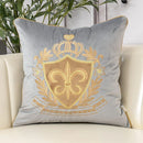 Royal Crest Embroidered Cushion Cover Style 1 - myhomestore.com.pk