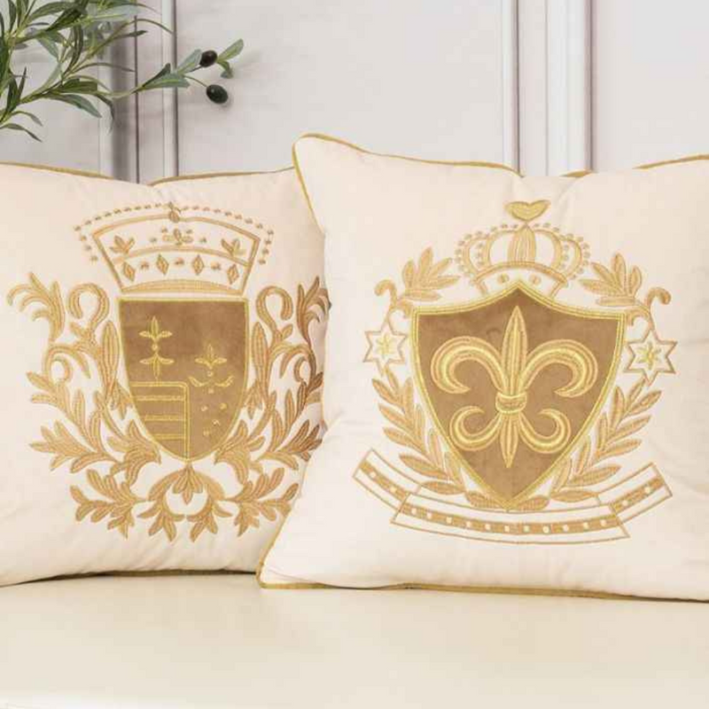 Royal Embroidered Velvet Cushion Cover