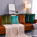 Pleated Cushion Cover With Golden Ribbon - myhomestore.com.pk