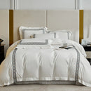 Luxury Cotton Satin Circle Embroidery Duvet Set - myhomestore.com.pk