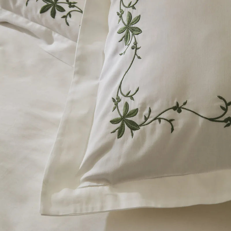 Cotton satin Bamboo Embroidery Duvet Set