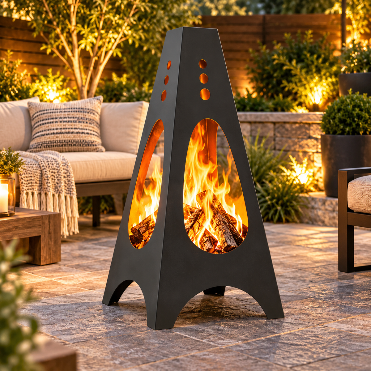 Pyramid Oval II Fire Pit Fire Bucket