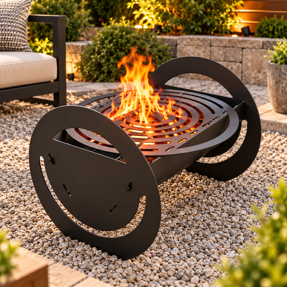 Round B.B.Q Grill & Fire Pit