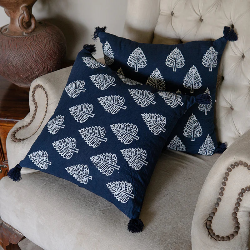 Ahan Hand Block Printed- 1 PC Cushion Cove