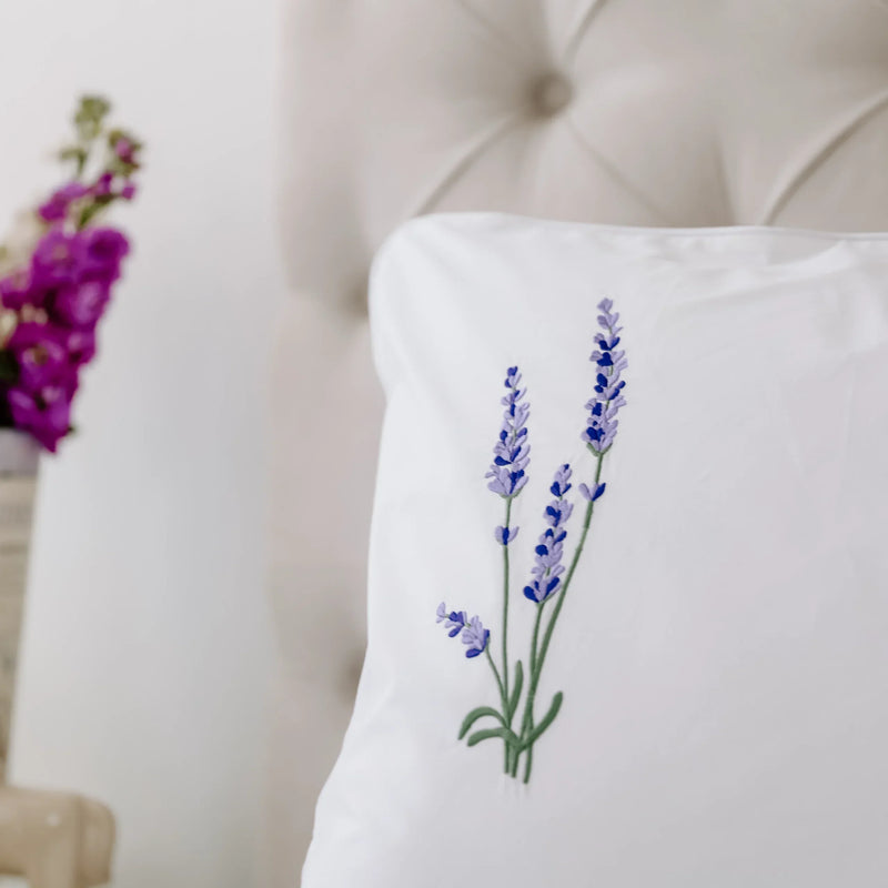 Luxury Lavender Bliss Embroidered Décor