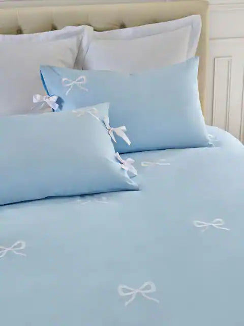 Bow Embroidered Bedsheet