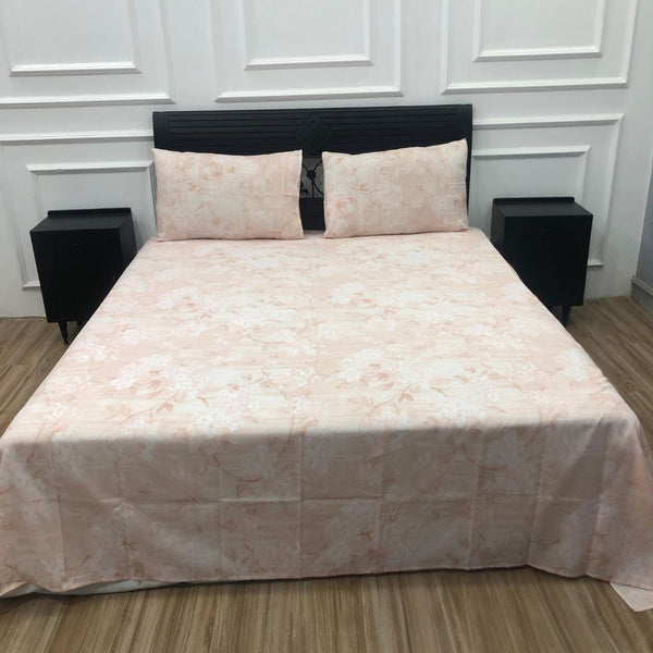 flower Printed Bedsheet (3 pcs)