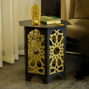 Black & Gold Metal Side Table - myhomestore.com.pk