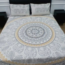Elephant Design Printed Bedsheet (3pcs) - myhomestore.com.pk