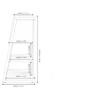 4 Tier Industrial Bookcase, Ladder Book Shelf with Storage Organizer