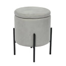 Velvet Round Storage Ottoman - myhomestore.com.pk