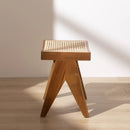 Cane Low Stool - Natural - myhomestore.com.pk