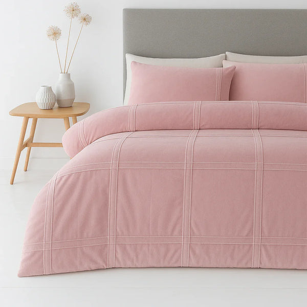 Velvet Box Pleated Duvet Set
