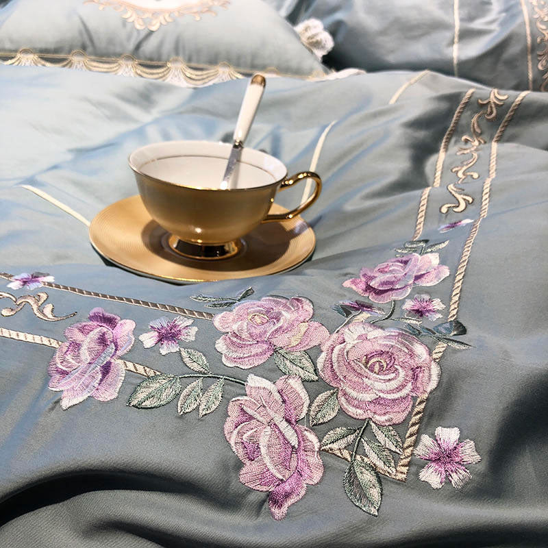 Royal Rose French Style Embroidery Duvet Set
