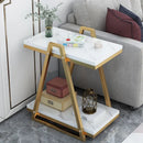 Coffee Table Nordic Luxury Double Side Table - myhomestore.com.pk