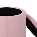 Copper Grove Fabric Upholstery Cylindrical Storage Ottoman - myhomestore.com.pk