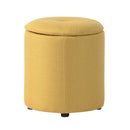 Copper Grove Fabric Upholstery Cylindrical Storage Ottoman - myhomestore.com.pk