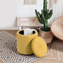 Copper Grove Fabric Upholstery Cylindrical Storage Ottoman - myhomestore.com.pk