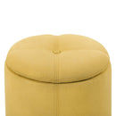 Copper Grove Fabric Upholstery Cylindrical Storage Ottoman - myhomestore.com.pk