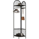 Corner clothing rack with storage basket - myhomestore.com.pk